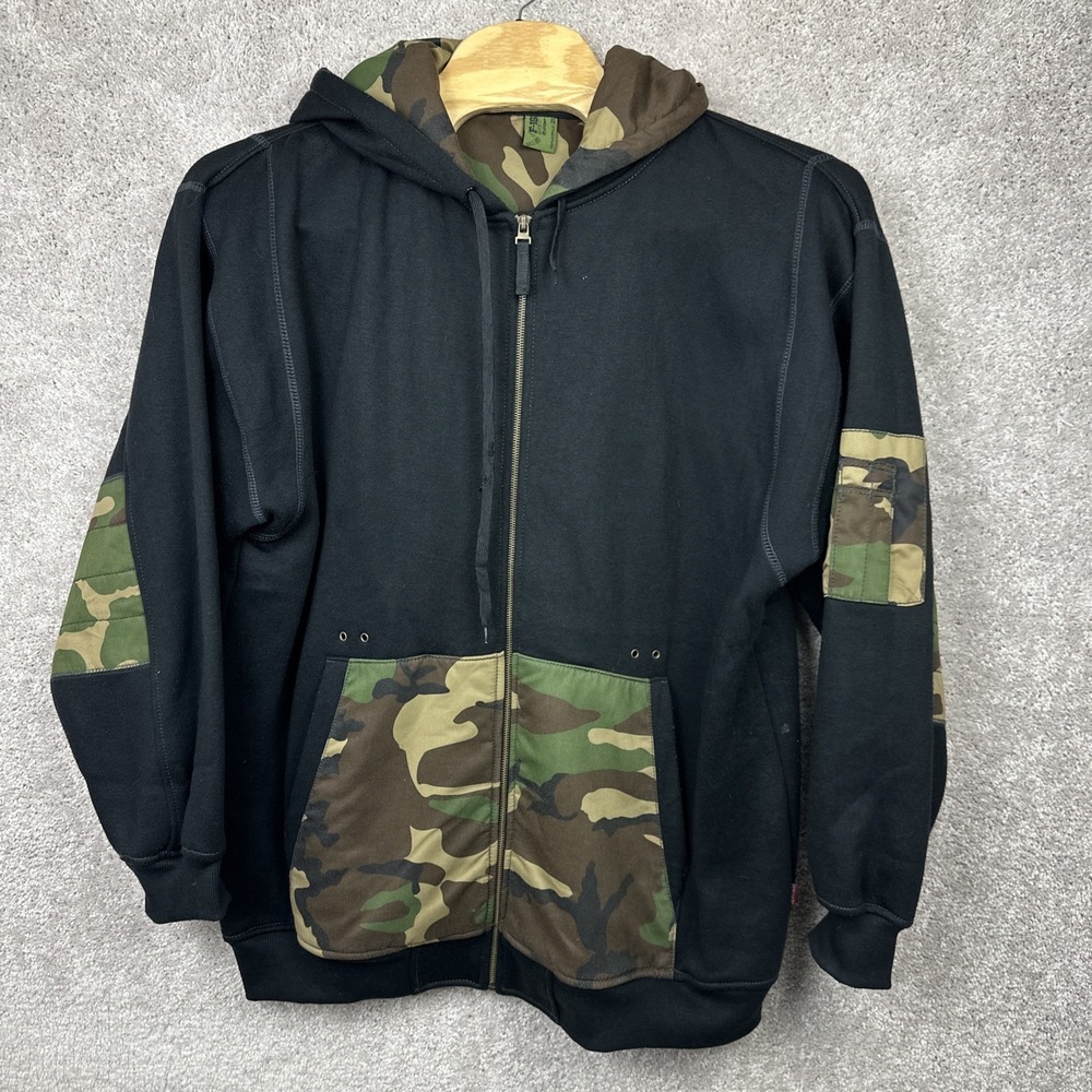 F-16 C Zip Up Hoodie Men Black Camo 2XL Storm Air Force Military Vintage Pilot